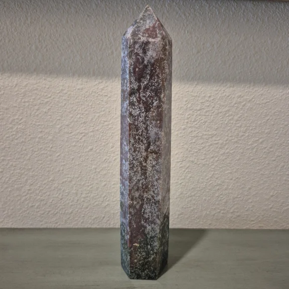 Natural Ocean Jasper Crystal Obelisk Tower #4 New
